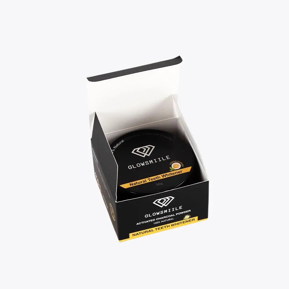 Aufhellendes Aktivkohlepulver mit Zitronengeschmack